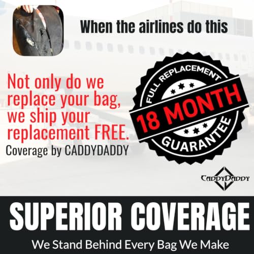 Gray CaddyDaddy Enforcer Golf Travel Bag - Crush-Resistant Hard Top, Heavy Padding