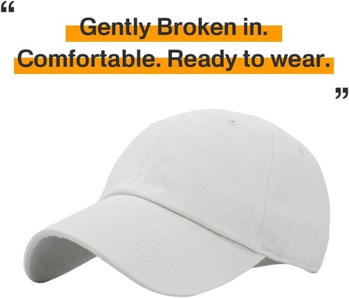 KBETHOS Classic Unisex Baseball Cap - Adjustable Low Crown Cotton Dad Hat in Various Colors