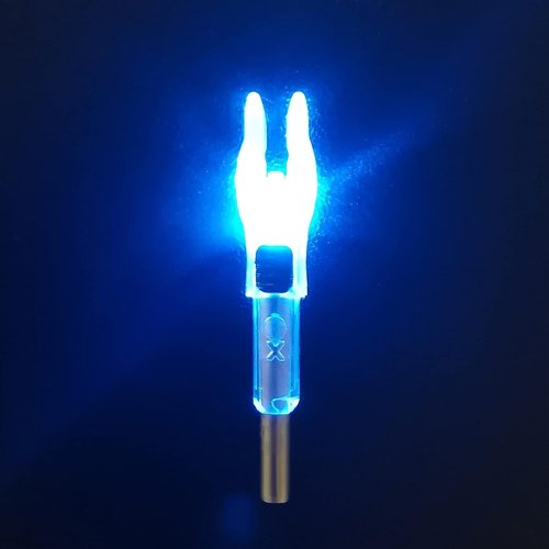 DEEPOWER Lighted Archery Nocks - 6 Pack for .204 Diameter Arrows with ON/OFF Switch