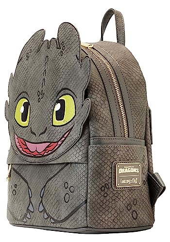 9-Inch Loungefly How to Train Your Dragon Toothless Mini Backpack, Cosplay Bag with Moving Wings
