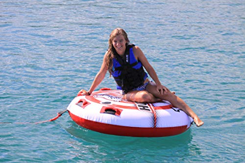 Airhead Hot Shot Towable Tube for Water Sports 1-2 Rider Inflatable Boat Tube