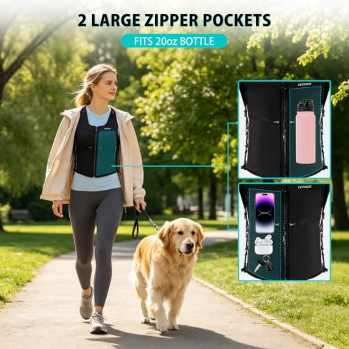 FITVANCE Adjustable Weighted Vest for Women Men 1-10 LBS Black Fitness Gear