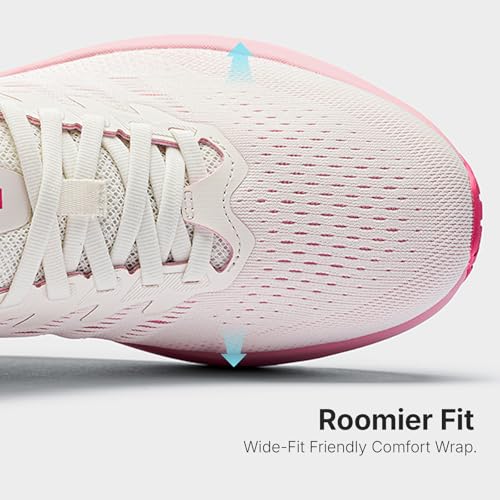 K-Swiss Women's Shadx Running Sneakers - White & Pink, Walking & Jogging Shoe
