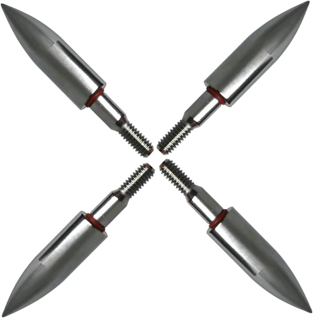 Skiennix Stainless Steel Archery Field Points - Easy Pull Design | 9/32" to 11/32" Sizes, 100-200 Grains (12 PCS)