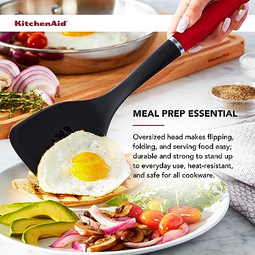 KitchenAid Classic Solid Turner - Red, 13.5x3.3 Inch, Heat-Resistant Handle
