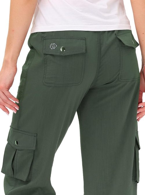 MoFiz Women's Capris - Lightweight Casual Pants with Pockets | Comfortable Baggy Cargo Design
