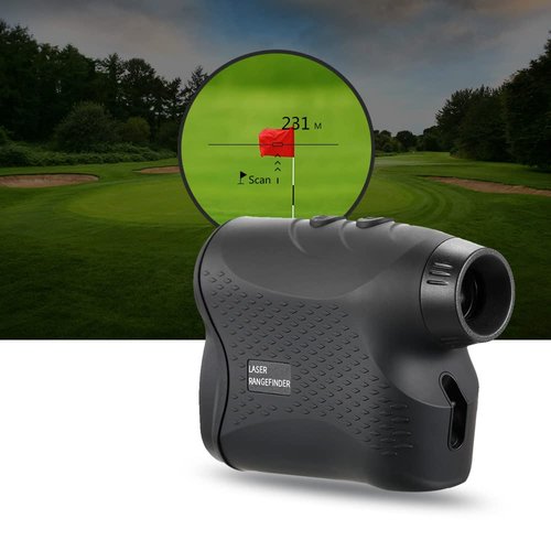 CalmGeek Golf Rangefinder, 500M Distance Meter with Flag Lock Tech, High Precision Golf Accessory (Black-500m)