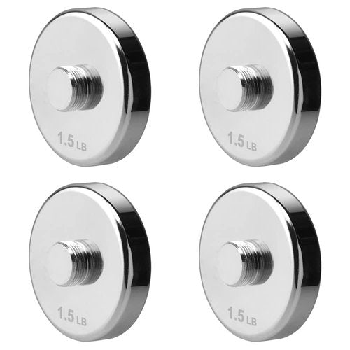 4 Pieces 1.5lb Weight Plates for 10lb Steel Dumbbells (Standard-Finish 4×1.5lb)