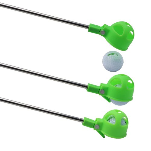 Grip Telescopic Golf Ball Retriever - Retrieves 9ft - Water, Extendable, Automatic Locking Scoop, Golf Accessories, Golf Gifts