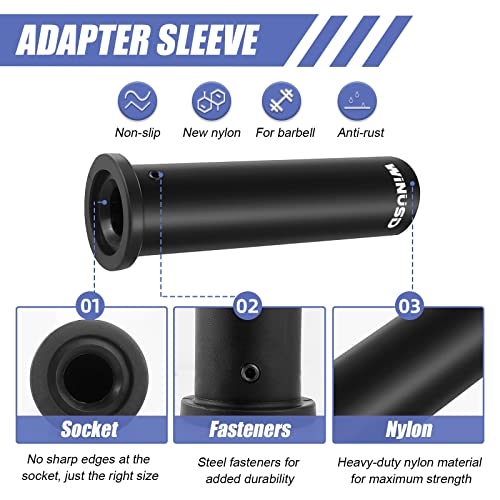 Black Olympic Adapter Sleeve 1 Pair Converts 1 Inch to 2 Inch Weight Plates
