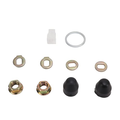 Hub Motor Nuts Kit, Steel Wheel Axle Nut M14 Nuts Washer Kit with 14mm Shaft for Electric Bikes Scooters Component Axle Nut