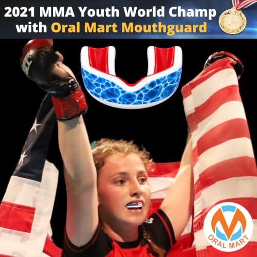 Youth Strapless Sports Mouth Guard - USA Flag, Fangs, 20+ Colors, Be Water