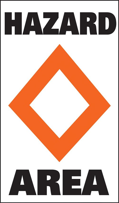 Taylor Made Products 46187 Sur-Mark Marker Buoy Label (Hazard),Orange & White