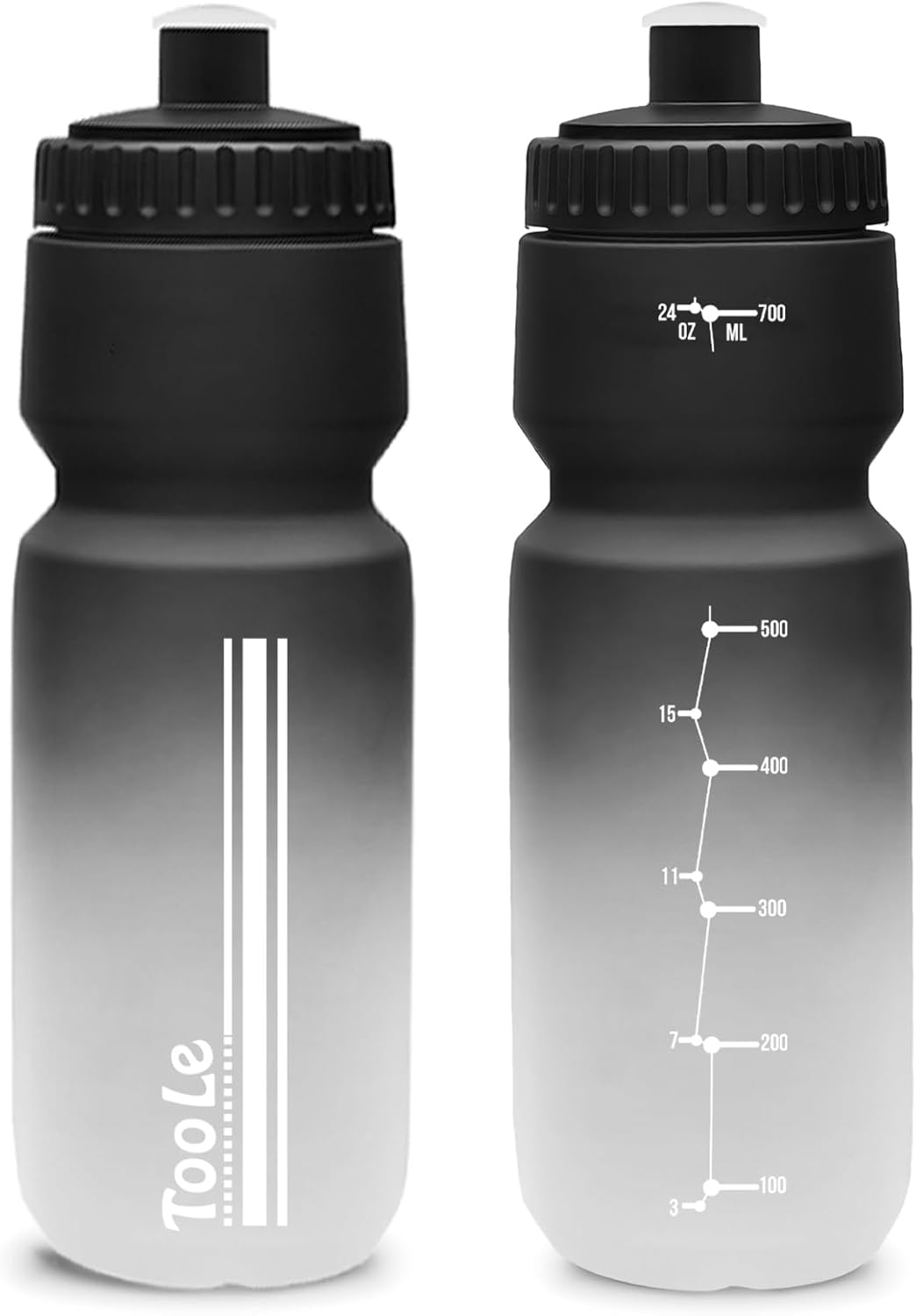 Skiennix Bike Water Bottle - Leakproof BPA-Free Cycling Bottle with Capacity Scale | 24oz Reusable Design