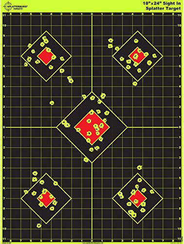 Splatterburst Targets 50 Pack - 18x24 Inch Fluorescent Impact Shooting Targets