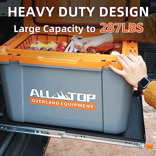 30-Inch Universal Fridge Slide for Vehicle Coolers & Freezers - Heavy Duty Steel & Buckle Straps