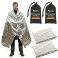 Mylar Emergency Blanket Pack of 2 Waterproof Survival Shelter Gear