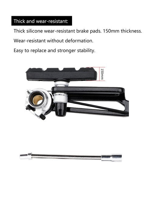 CHADWICK Folding Bike Brake Set,Long Arm V Type,Adjustable Bicycle V Brae Pad,14/16/18 inch to 16/18/20 inch Aluminum Alloy 45mm,Easy Installation Lightweight Silent Durable