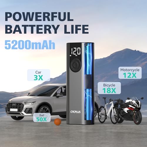 Portable Tire Inflator Pump 150 PSI with Digital LCD and Aluminum Shell