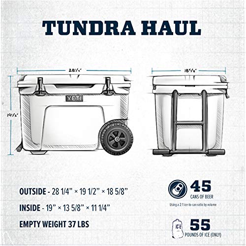 YETI Tundra Haul Charcoal Wheeled Cooler - Portable, Heavy-Duty Insulated Cooler