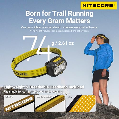 Nitecore UT27 MCT Pro Headlamp Black - High CRI, 3 Color Temps, Lightweight