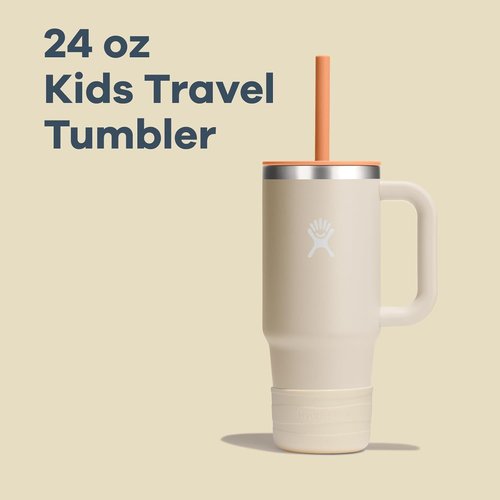 Hydro Flask Kids Tumbler - Insulated Stainless Steel with Straw Cap | 24 Oz in Anemone Purple