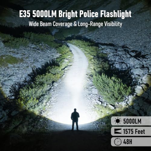 High Lumens Tactical LED Flashlight 5000LM with 7 Modes & USB-C Rechargeable