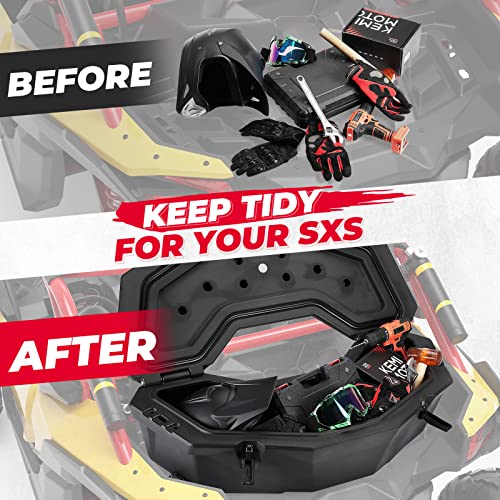 Kemimoto X3 Bed Storage Box for Can-Am Maverick X3 & Outlander, Waterproof Cargo Trunk