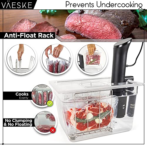 Insulated Sous Vide Container with Lid and Rack - 12 QT Heat Retention