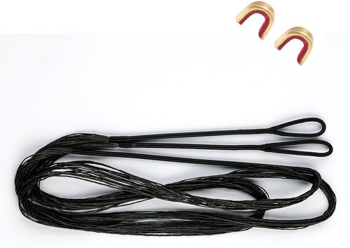 Deerseeker Archery Bowstring Set - 14 Strands Replacement String with 2 Nocking Points | 45-50 Inch