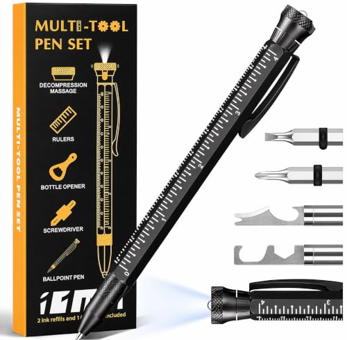 11-in-1 Multitool Pen with LED Light and Screwdrivers - Tactical EDC Gadget for Men