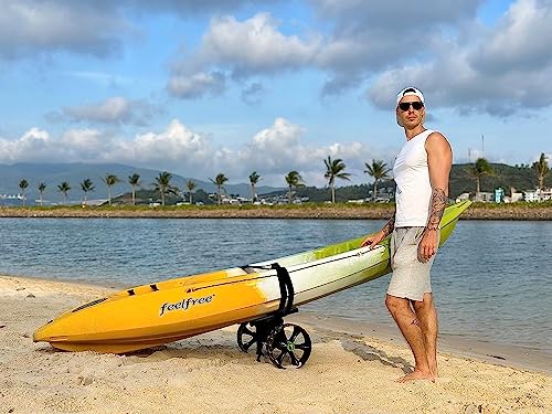 All-Terrain Kayak & Canoe Cart with Puncture-Free Wheels - Adjustable Straps