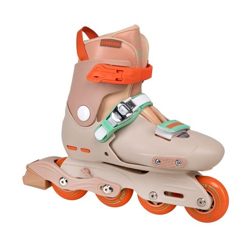 C SEVEN C7skates Nostalgic Jr. Inline Skates for Girls, Boys, and Youth (Tangerine, Size M)
