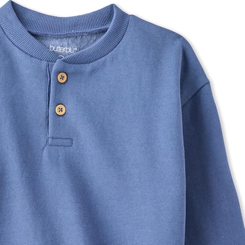 Butterblu Terra 3T Organic Cotton Henley Sweatshirt & Jogger Set for Kids