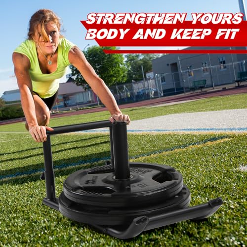 GADFISH Workout Fitness Sled, Weighted Sleds Push Gym Equipment for