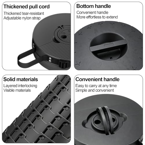 XXXL Collapsible Portable Stool - 21.3 Inch Round Seat, Lightweight & Heavy Duty