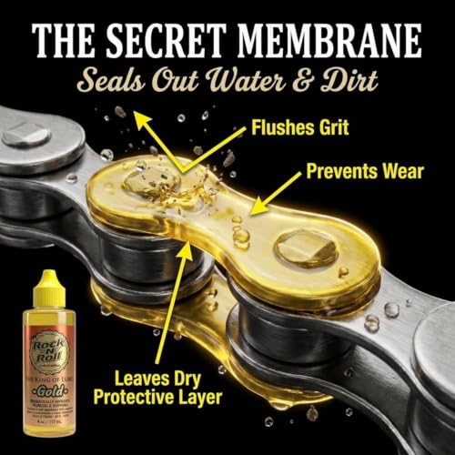 Rock N Roll Gold Bike Chain Lubricant 4oz - Pack of 12, All-Purpose Bike Lube for Mountain & Road Bikes