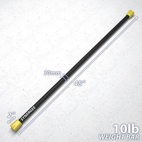 Weighted Workout Bar Set - 48 Inch Exercise Strength Training Bars for Home & Gym