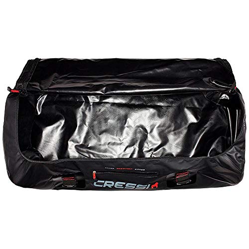 Large Waterproof Scuba Diving Equipment Bag - 135L Capacity, Black