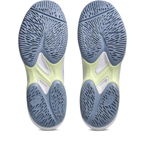 Women's Pickleball Shoes - ASICS Game FlyteFoam, White & Calm Indigo, Size 8.5