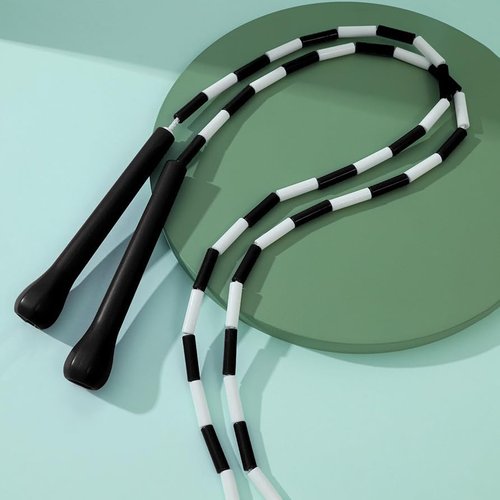 IDOU Beaded Jump Rope - Unbreakable Handles, Tangle-Free Rotation, Adjustable Length for Smooth Workouts