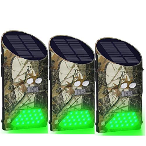 Solar-Powered Hog & Deer Feeder Light with Motion Sensor, 3 Pack