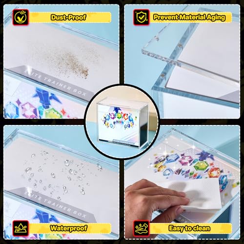 2 Pack ETB Acrylic Display Cases - Ultra Clear 5mm Protective Cover for Elite Trainer Box (Variation: 2 PCS / Elite Trainer Box Case)