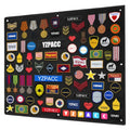 Black Tactical Patch Display Board 33x27.5in Foldable Military Morale Organizer