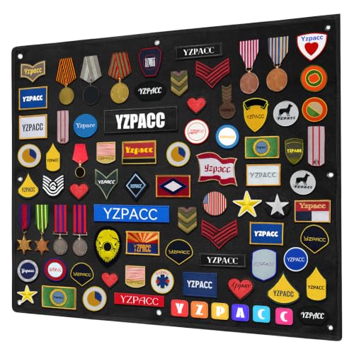 Black Tactical Patch Display Board 33x27.5in Foldable Military Morale Organizer