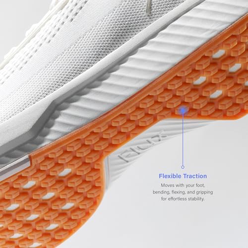 Flux Footwear Adapt Runners Barefoot Running Shoes Wide Toe Box Zero Drop Women 8.5 / Men 7 White/Gum