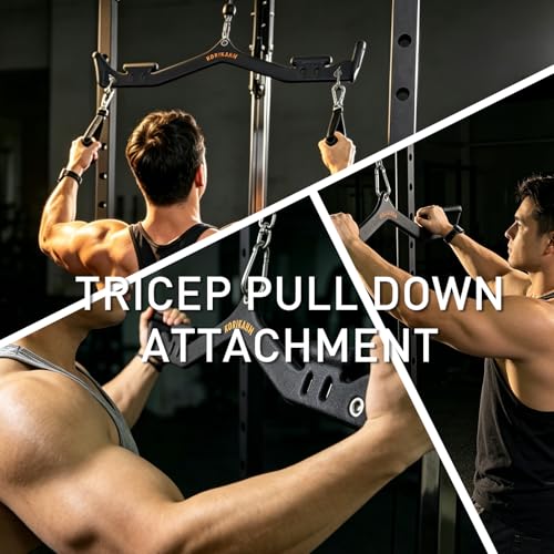 KORIKAHM KOR05 Multi-Grip LAT Pulldown Bar for Back & Tricep Training