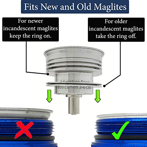 Lumencraft 1100 Lumen LED Conversion Kit for Maglite Flashlights - 3 Mode C/D Cell Replacement Bulb