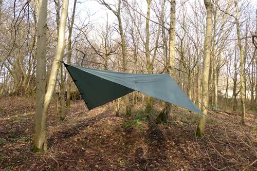 Waterproof Camping Tarp 11.5ft x 11.5ft - Lightweight Rainfly Shelter for Camping & Survival