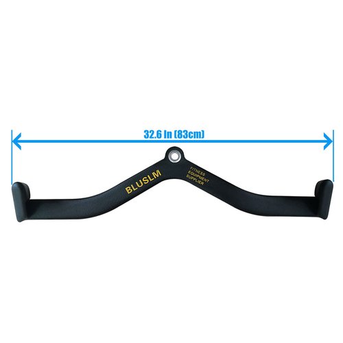 BLUSLM LAT Pull Down Bar for Cable Machine, LAT Pulldown Attachments T-bar V-bar Cable Attachment for Gym, Back Tricep Strength Training Handle (BL07)